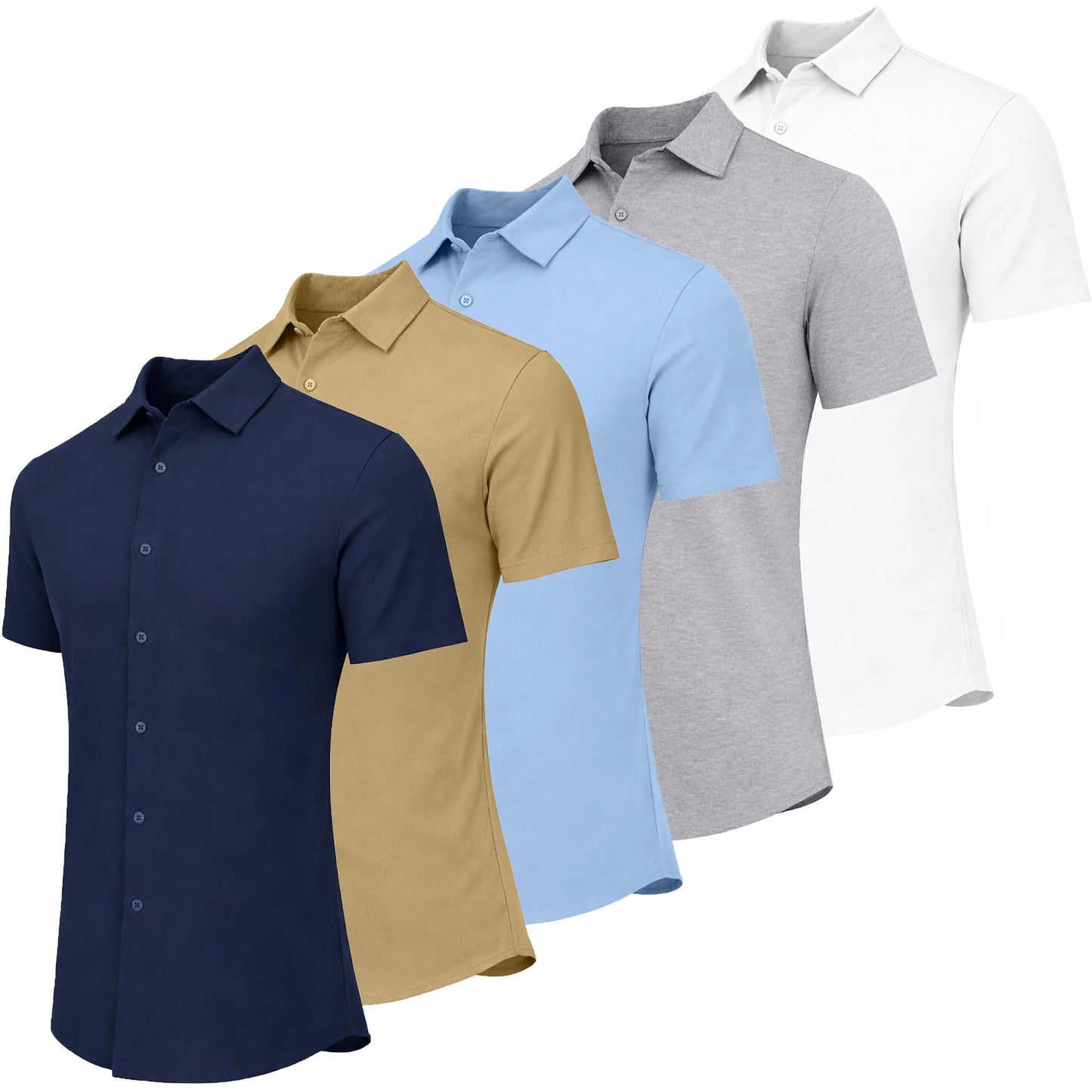 Men's Short Sleeve Stretch Dress Shirt