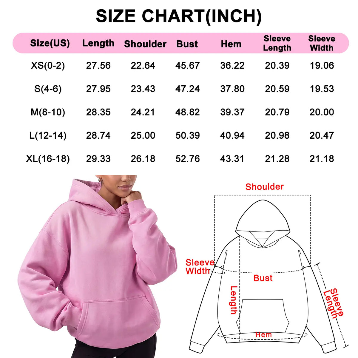 Women's Oversized Fleece Hoodie Pullover