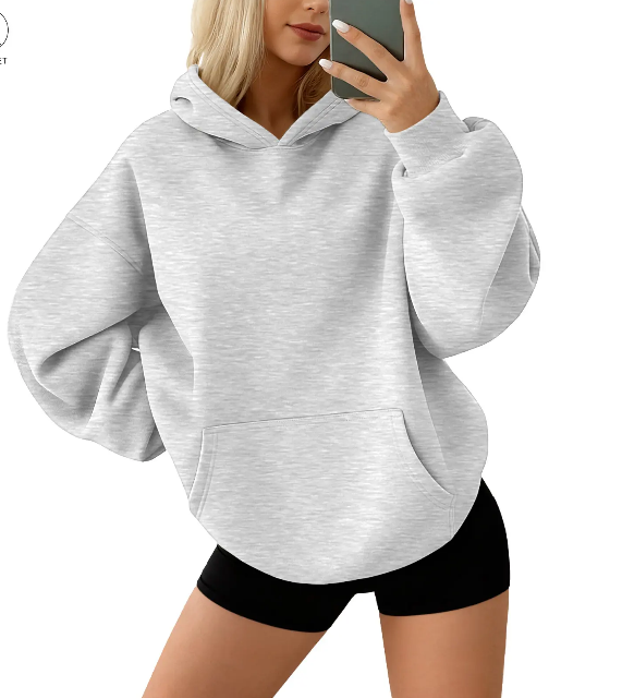 Women's Oversized Fleece Hoodie Pullover
