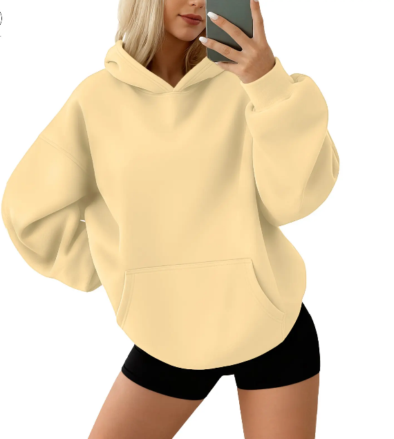 Women's Oversized Fleece Hoodie Pullover