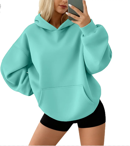 Women's Oversized Fleece Hoodie Pullover