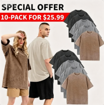 Unisex Plus Size 100% Cotton Acid Wash Oversized Heavyweight Vintage T-Shirt – Couple Style