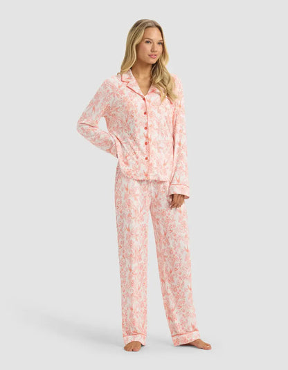 Women's Bamboo Long-Sleeve Pajama Set with Pockets