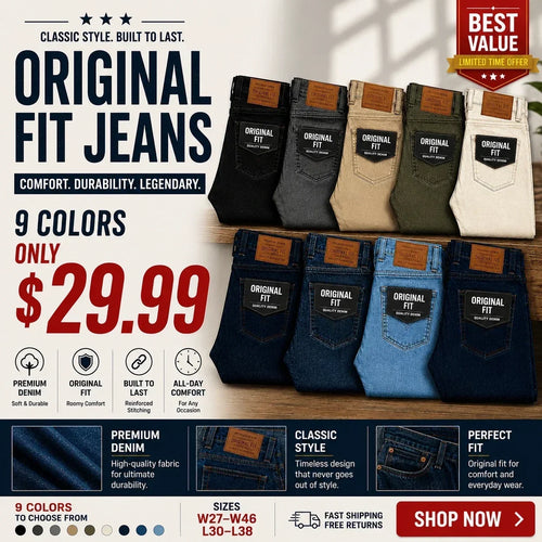 💝💝 Clearance Sale — Limited Stock! 🔥ORIGINAL FIT JEANS