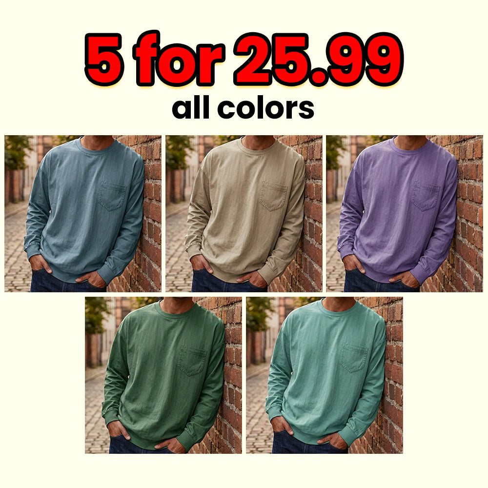 Men's Loose-Fit Long Sleeve T-Shirt