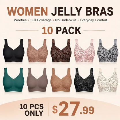 🔥 Limited Stock!🔥Women Jelly Bras Wirefree Full Coverage No Underwire