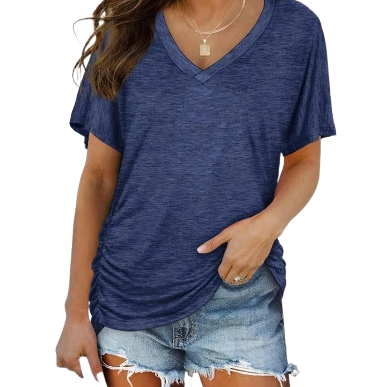 🔥 Women's V-Neck Everyday Tee | Ultra-Soft, Flattering Fit & All-Day Comfort 💖