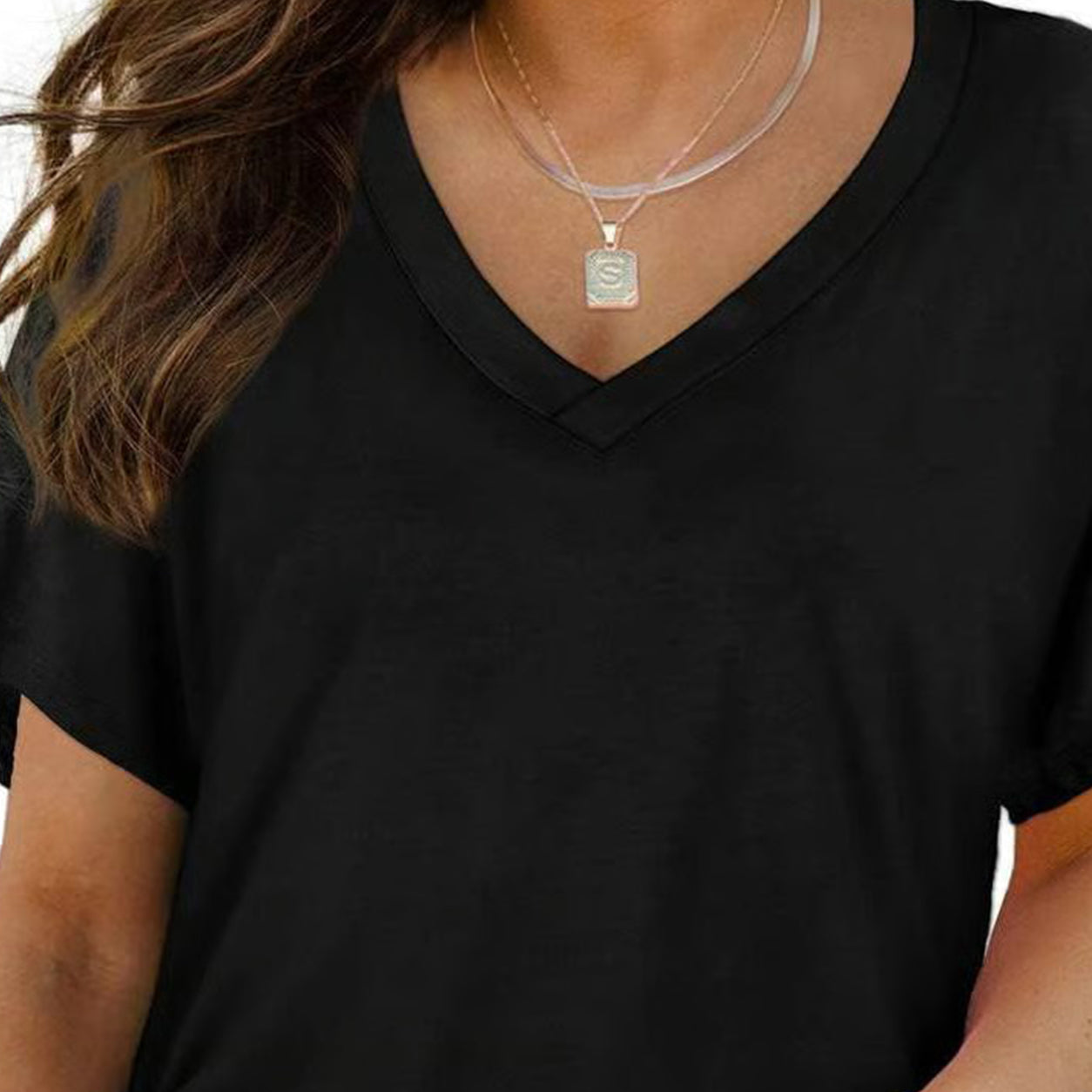 🔥 Women's V-Neck Everyday Tee | Ultra-Soft, Flattering Fit & All-Day Comfort 💖
