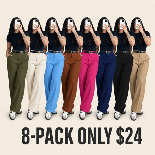 ✨ High-Waisted Straight-Leg Pants