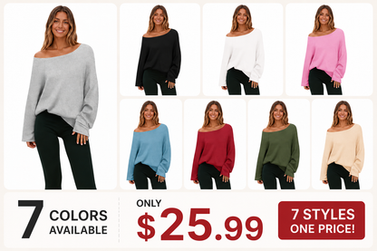 Women's Off the Shoulder Oversized Sweatshirt