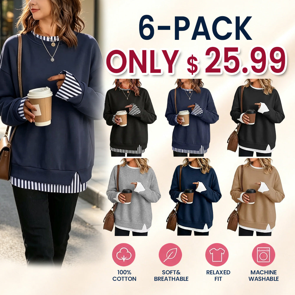 Women's Piece Layered Crewneck Sweatshirt