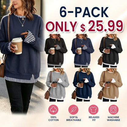 Women's Piece Layered Crewneck Sweatshirt