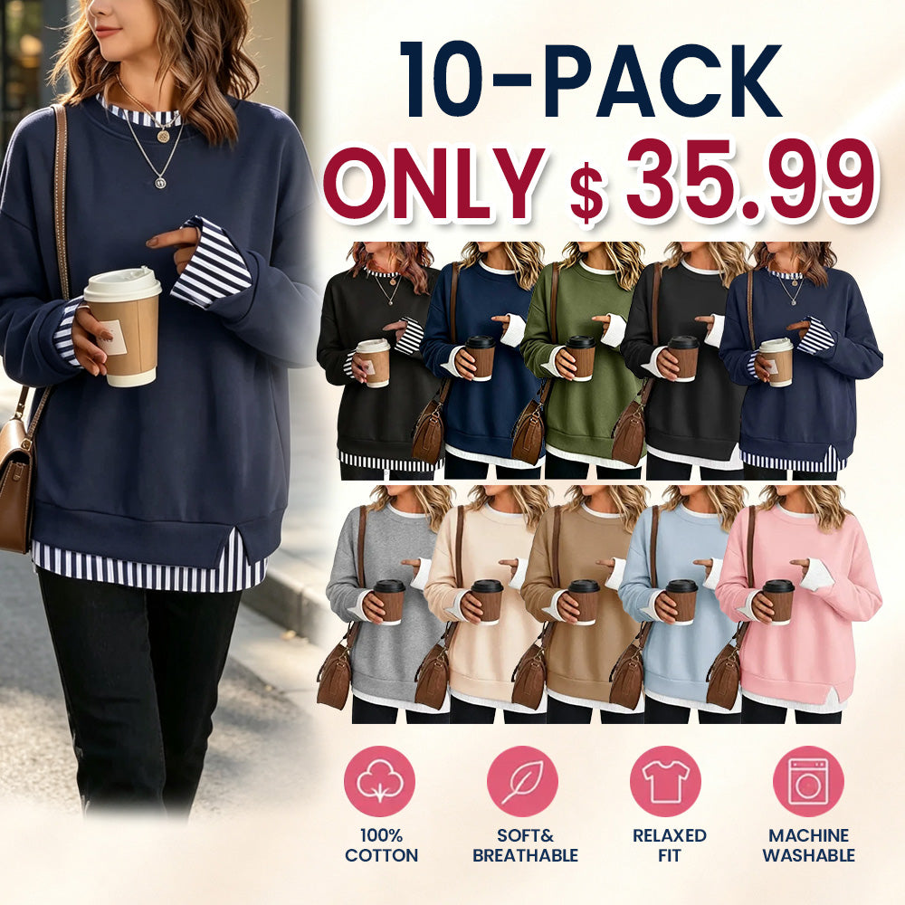 Women's Piece Layered Crewneck Sweatshirt