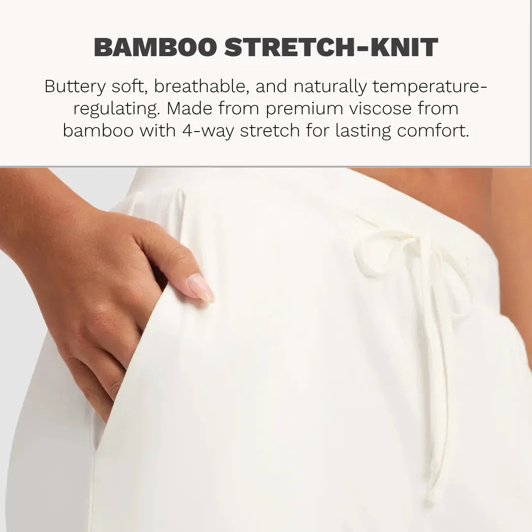 Women's Bamboo Long-Sleeve Pajama Set with Pockets