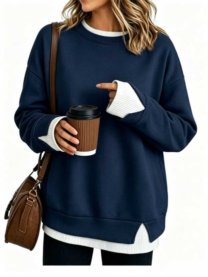 Women's Piece Layered Crewneck Sweatshirt