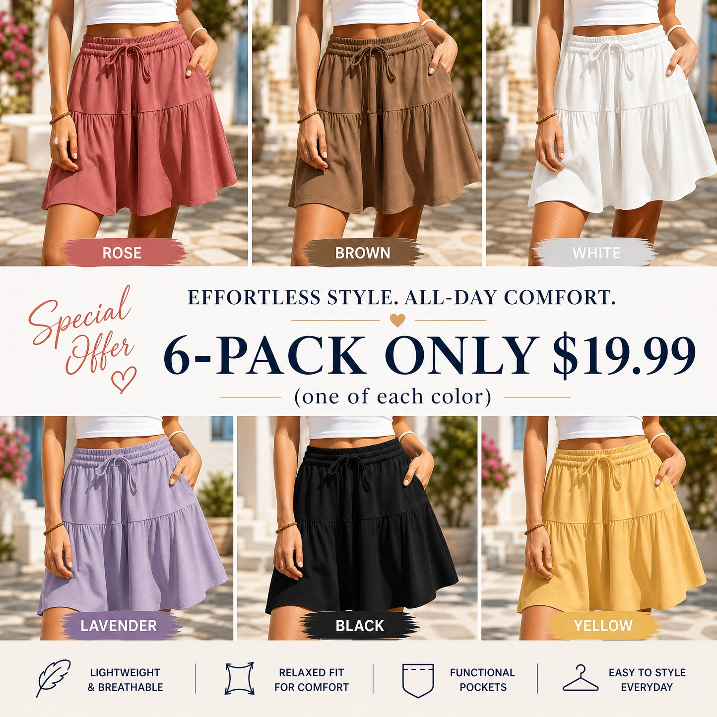 Women's Wide Leg Summer Shorts – Effortless Style