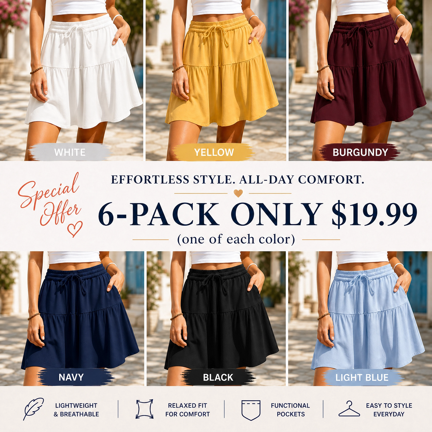 Women's Wide Leg Summer Shorts – Effortless Style